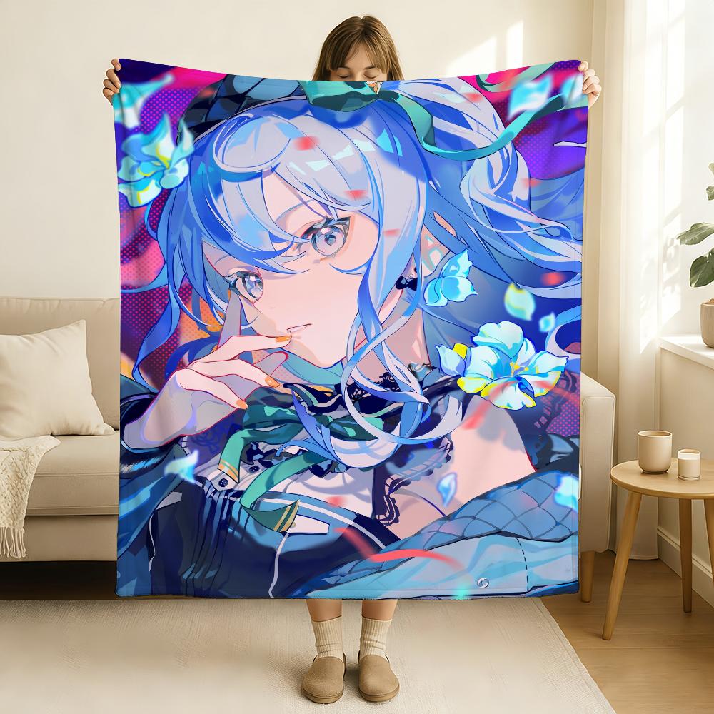 J-Pop Singer Hoshimachi Suisei Blanket Soft and Skin Friendly For Couch Bed Napping Bedspread All Seasons Comforter