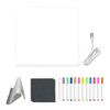 Led Message Board Transparent Acrylic Writing Pad with 12-color Pens and Adjustable Fold Stand Dry Erase Light Up Acrylic