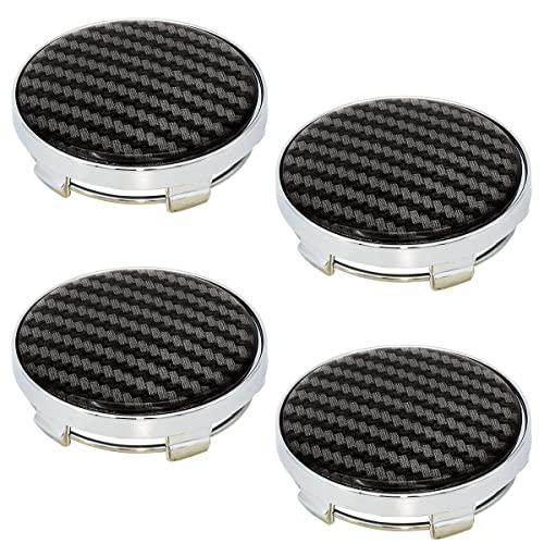 

[NEGUES] Колпак центра ступицы колеса 60 мм Диаметр отверстия 56 мм 4 штуки Универсальный 16 доступных цветов Серебристый/Рисунок «Углеродное волокно»