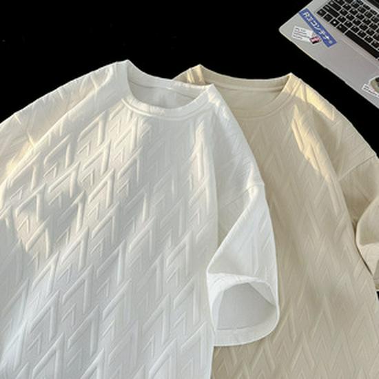 Herren Trendiger Gestreifter Strickpullover 2023: Rundhalsausschnitt, Halbreißverschluss, Lockere Passform.