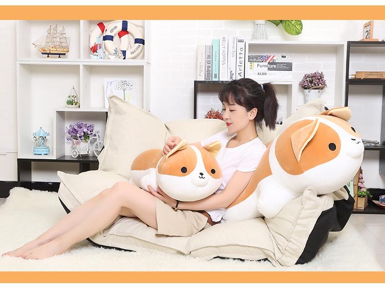 Corgi & Shiba Inu Plush Pillow Toy - Soft Cute Puppy Doll, Perfect Birthday Gift for Kids