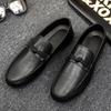 Fashion High Quality Leather Men Casual Shoes Italian Luxury Brand Mens Loafers Breathable Formal Mens Dress Shoes Slip-on Driving Shoes