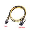 12 Pcs 6 Pin To 8 (6+2) Pin PCIe Adapter Cable Cord + 1 Pcs Power Breakout Board