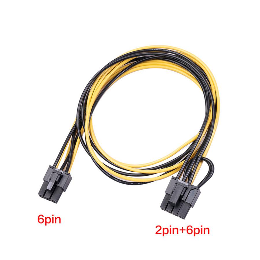 12 Pcs 6 Pin to 8 (6+2) Pin PCIe Adapter Cable Cord + 1 Pcs Power Breakout Board