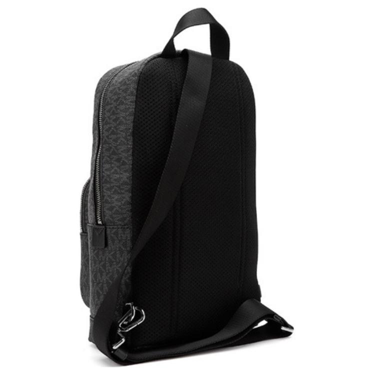 New MICHAEL KORS MK Cooper Artificial Leather Commuter Bag Crossbody Sling Bag Men's Black 37S1LCOY1B-BLACK