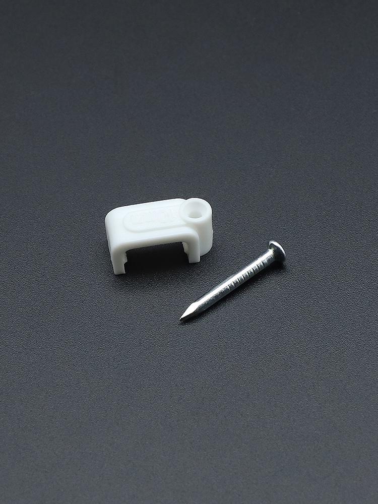 Steel & Plastic Nail Clips for Wires & Network Cables