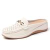Ladies Platform Loafers Casual Elegant Leather Clog Slippers Backless Mules Women Thick Sole Sandals