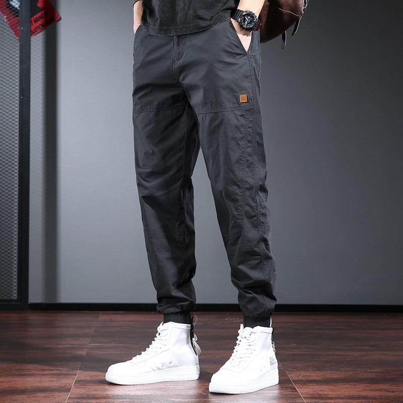 Overalls men's Korean version of trendy brand loose casual leggings solid color popular spring and summer men's work pants