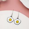 Cute and Quirky Fried Egg Earrings: Drip Oil Korean and Japanese Style for Women, Cartoon Influencer Drop Design