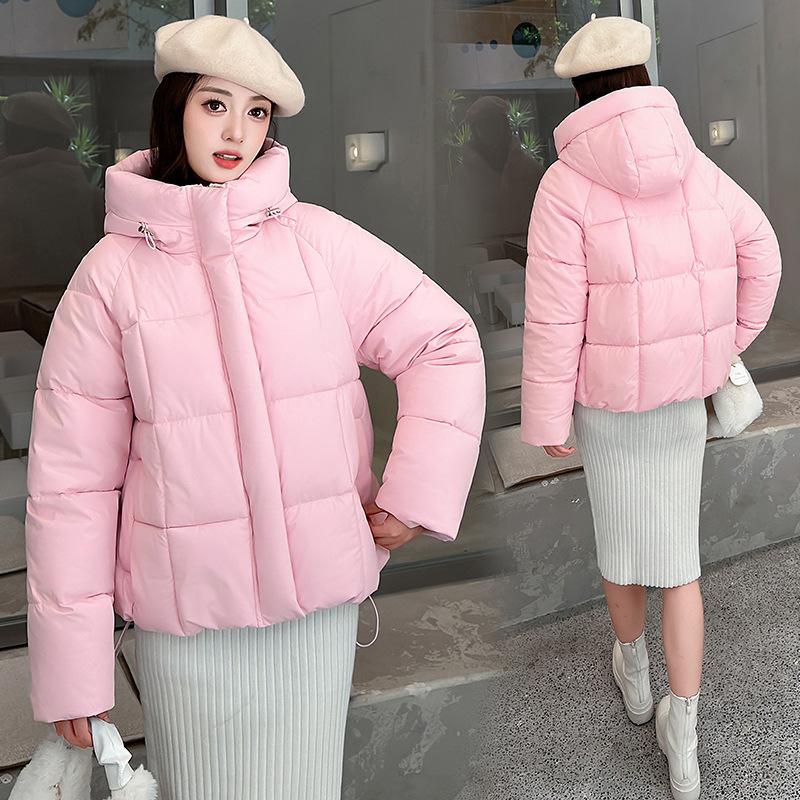 Winter new short down cotton-padded clothes, small warm cotton-padded clothes, cotton-padded jackets, fashionable thickened hooded jackets.