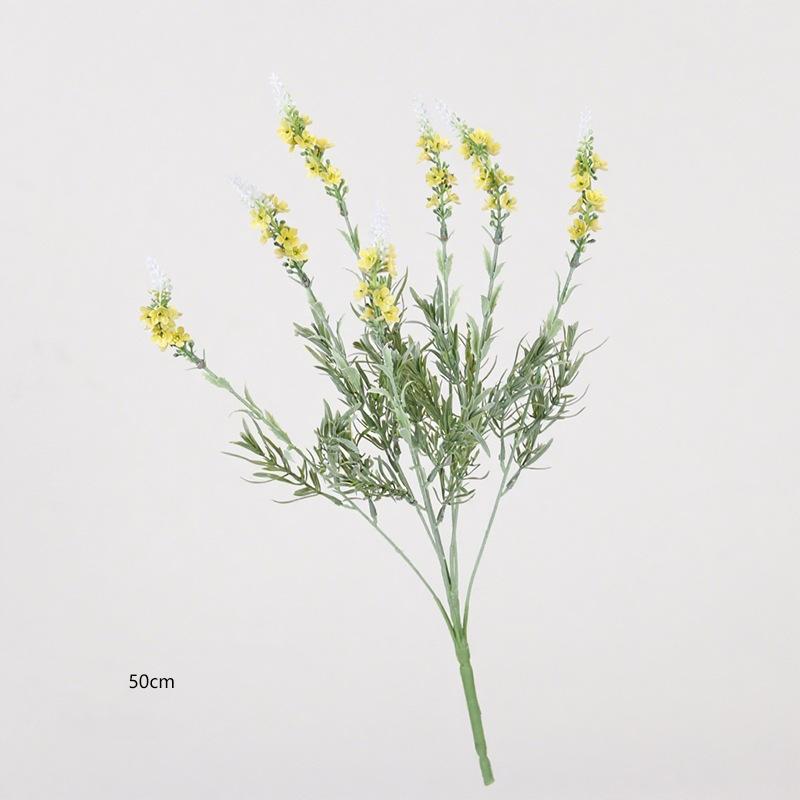 7-Branch 38cm Artificial Lavender Bouquet for Home Table Decor Hotel Wedding Floral Arrangement Fake Flower