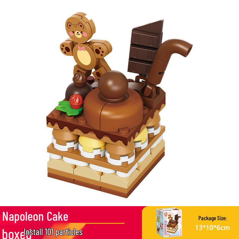 Fang Cheng Educational Building Blocks Mousse Cake Model Toy Gift for Kids