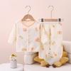 100% Cotton Baby Gauze Pajama Set: Long Sleeve, Summer-Ready