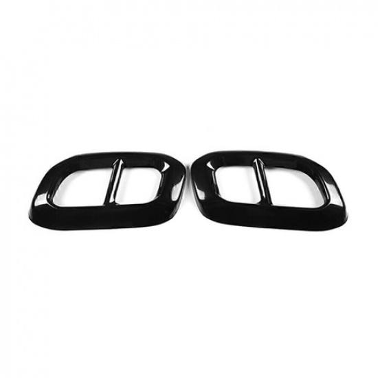 Black Exhaust Muffler Pipe Tip Tailpipe Cover Trim For Benz GLC GLE GLS 20-22