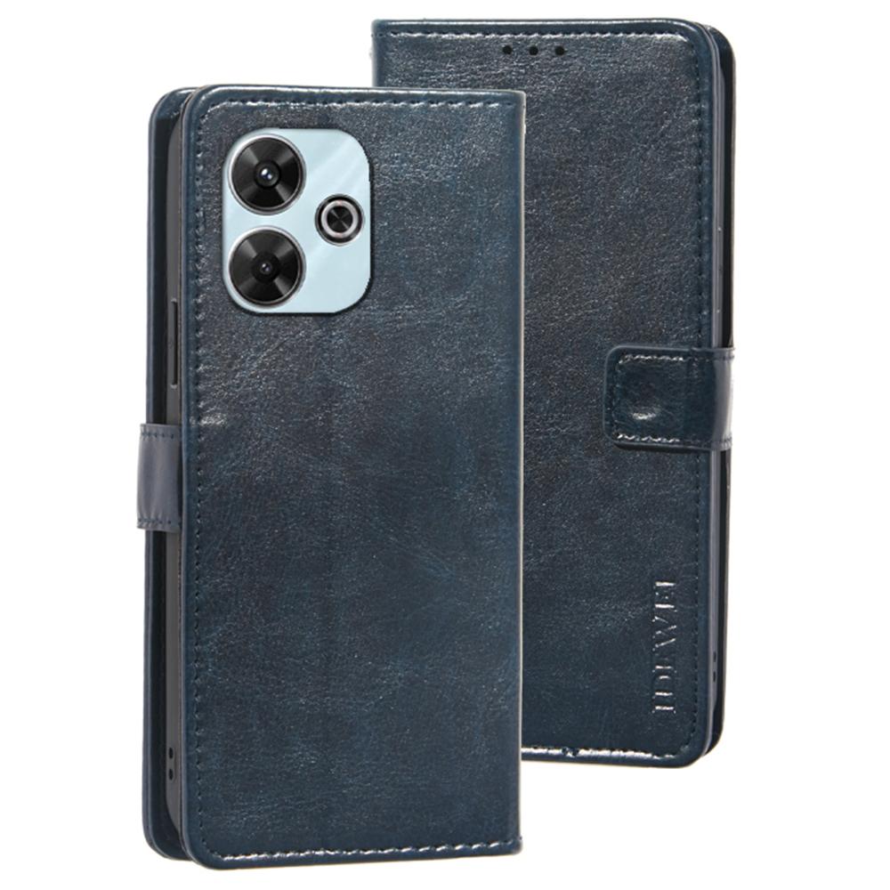 For Xiaomi Redmi 13 5G/13 4G Case Crazy Horse Texture Flip Leather Phone Cover