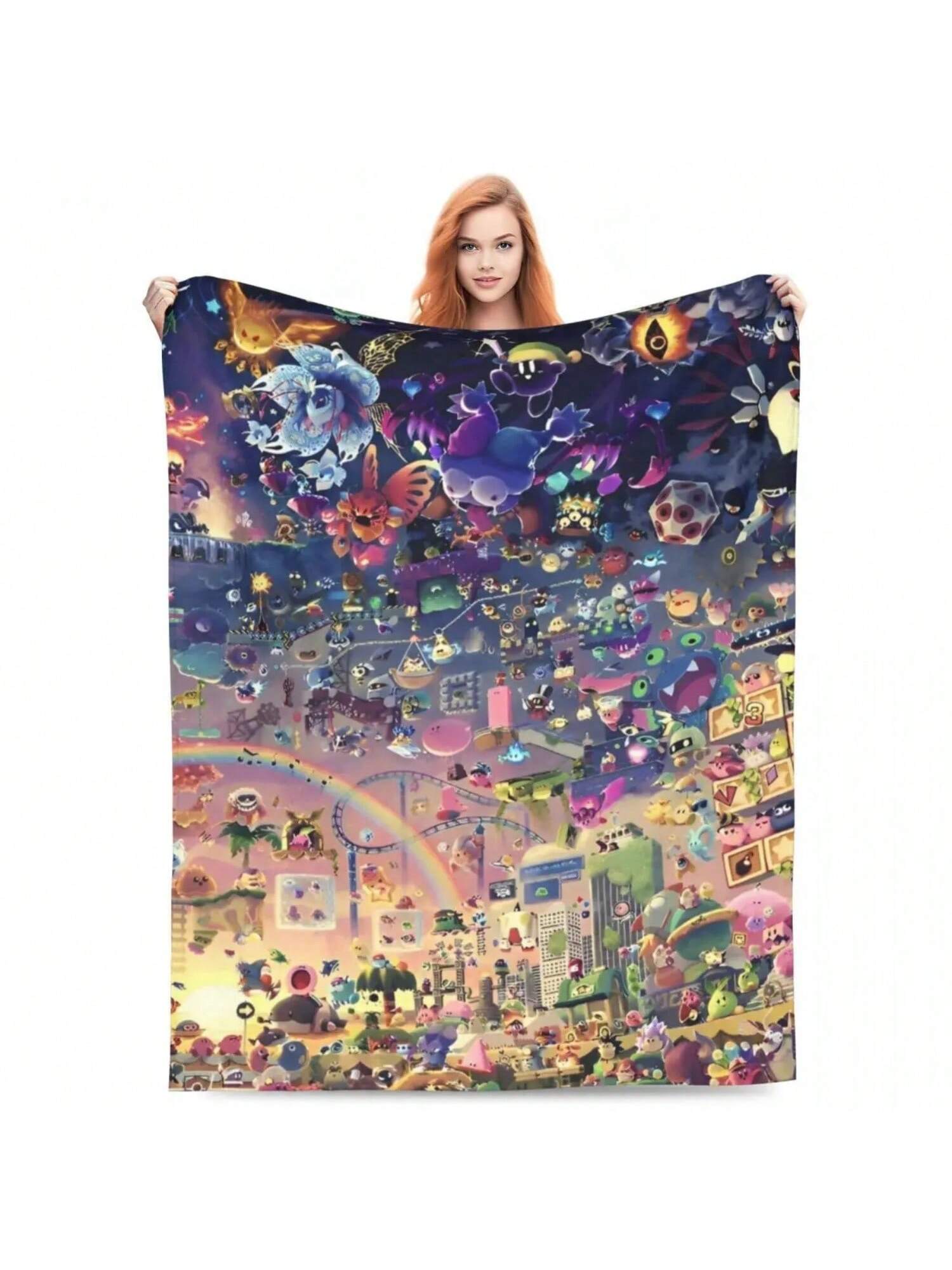 

Cookie Run Kingdom Fleece Throw Blankets Action Gacha Game Blanket For Bed Couch Super Warm Bedding Throws 100X150CM сірий колір