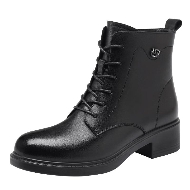 Red Dragonfly Women s Soft Leather Platform Martin Boots 36