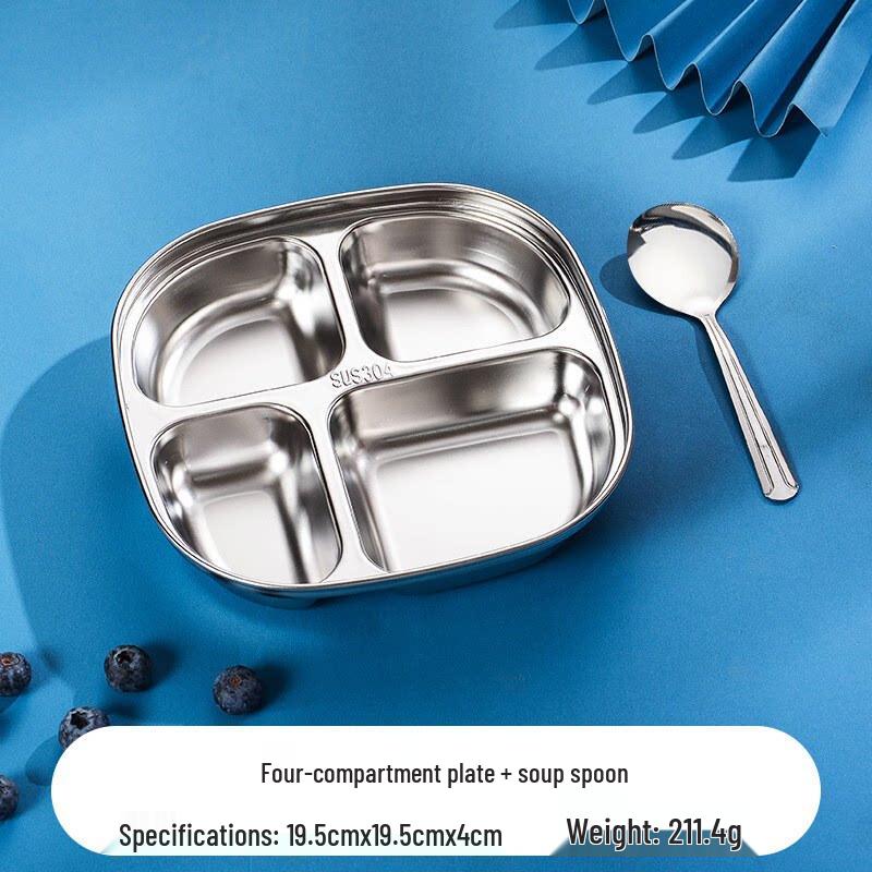 Kids  304 Stainless Steel Divided Cartoon Dinner Plate