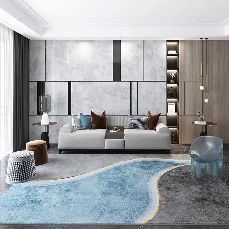 Nordic Light Luxury Imitation Cashmere Living Room Carpet | Non-Slip Floor Mat