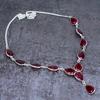 Collar de plata de ley 925 con granate (45 cm)