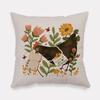 [ Ready Stock Flannel Square Bedside Pillowcase, Pastoral Home Atmosphere Cartoon Anime Pattern Cushion Protective Cover 45x45cm