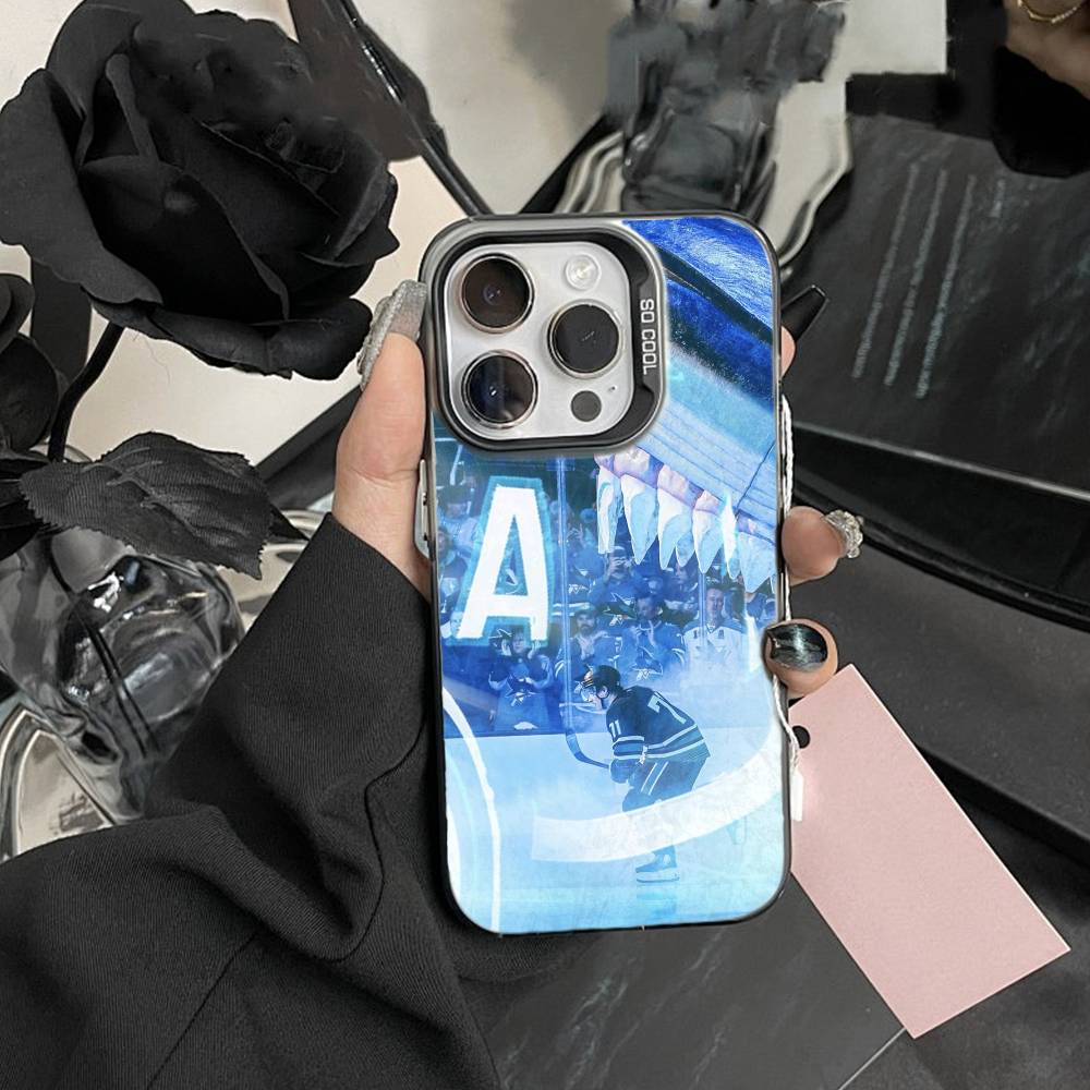 San Jose Sharks Macklin Celebrini Phone Case For iPhone 17,16,15,14,13,12,Pro MAX Black Matte Shockproof Cover