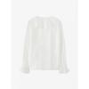 Cc Collect Double Ruffle Collar Blouse  C261msc011 