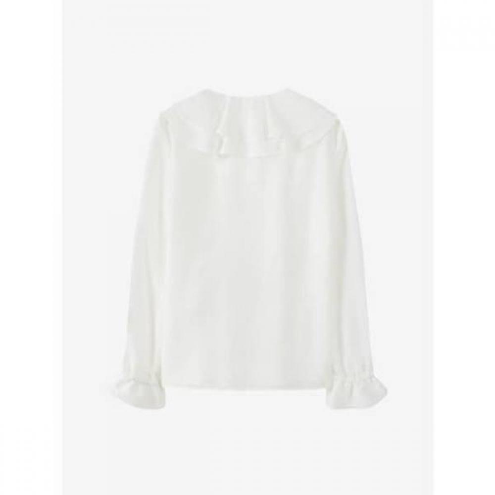 Cc Collect Double Ruffle Collar Blouse  C261msc011 