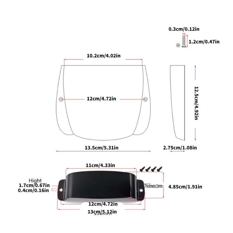 Detachable Bass Instrument Accessory Enhances Performances and Stability Bridge and Pickup Guard Metal Texture for Bass