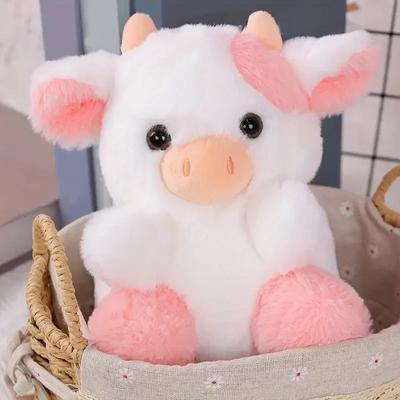 20cm Soft Cute Hair Cow Plush Toy Doll Car Decoration Home Table Decoration Cake Doll Male and Female Birthday Cow Gift