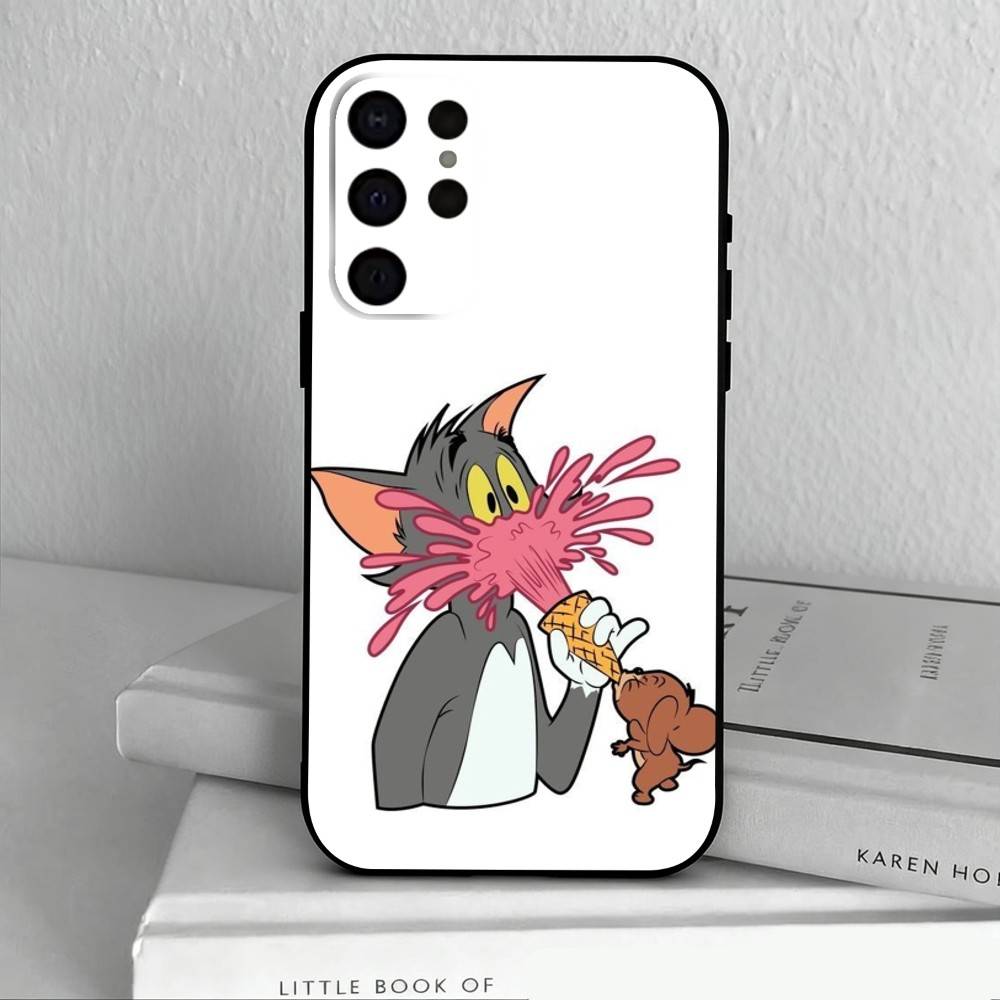 F-Funny TomS Cartoon J-JerryS  Phone Case For Samsung S25,S24,S21,S22,S23,S30,Ultra,S20,Plus,Others Soft Black Cover
