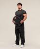 Men's Short Sleeve Gym Sports T-Shirt: Elastic, Crew Neck, Fashion Printed, Fitness Running Training Top