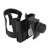 Stroller Cup Holder Multifunctional 360 Degree Rotation Design Stroller Cup Holder with Phone Holder Black