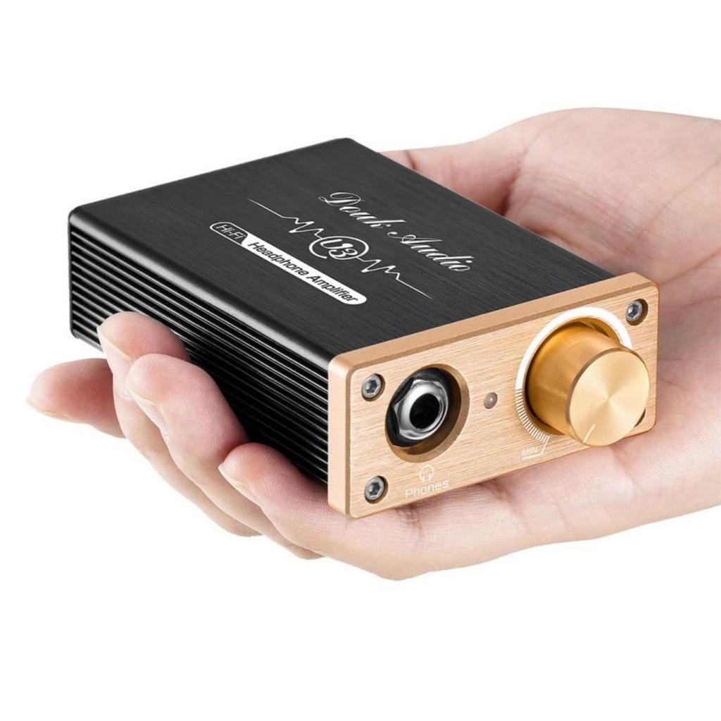 Verbesserter Douk Audio U3 Kopfhörerverstärker, Mini Class A HiFi Kopfhörerverstärker, Desktop Heimstereo-Verstärker, DC5V