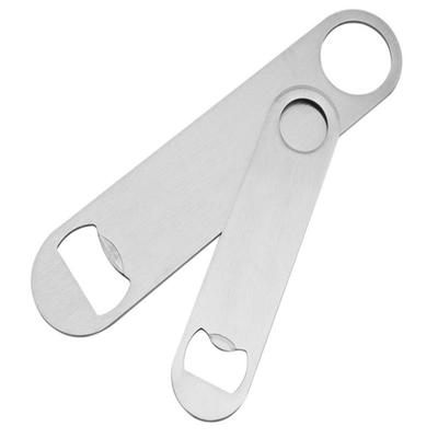 Mini abridor de botellas de cerveza duradero, abridor de tapas de botellas de velocidad plana de acero inoxidable