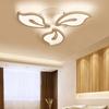 LED Floral Ceiling Light with Remote Control Dimmable Ceiling Lamp Soft Light Eye Protection Lamp for Living Room & Bedroom