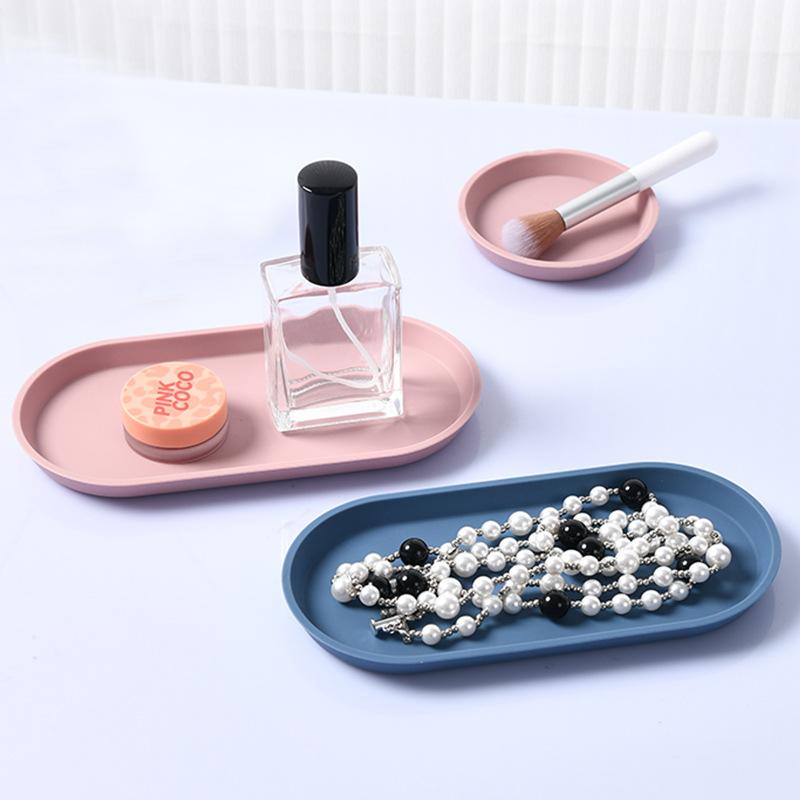 Silicone Storage Tray for Bathroom KitchenLiving Room Dressing Table KeysCosmetics and Rings