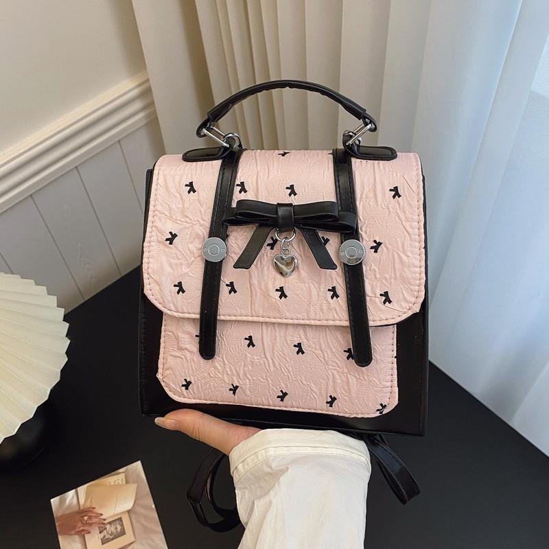 Pu Material Casual Backpack With Inner Phone Pocket For Daily Use