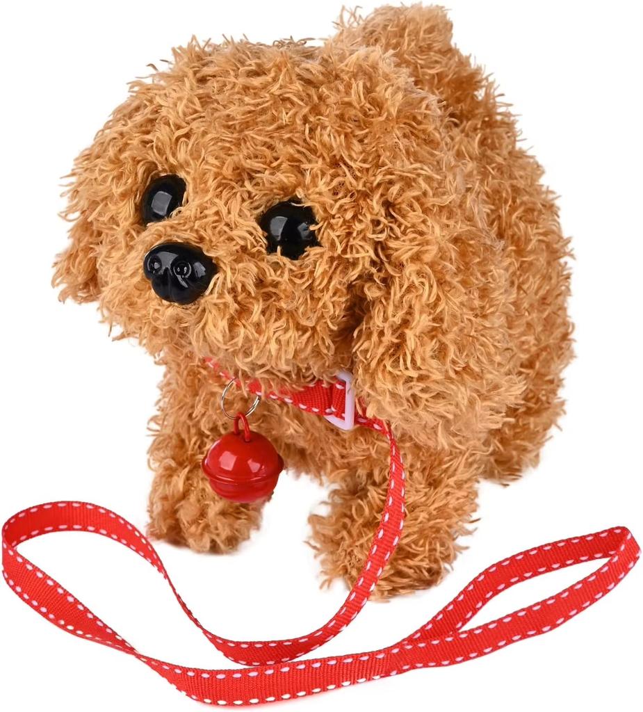 Electric Simulation Dog Plush Toys Interactive 18Cm Dog Robot  Walking Barking Tail Wagging Toy For Kids Birthday Christmas Gift