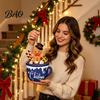 Wall Hanging Festive Ornament Christmas Wooden Sign, Cute Gingerbread Man Hot Cocoa Mug Welcome Door Xmas Holiday Home Decor Hanger for Indoor Outdoor