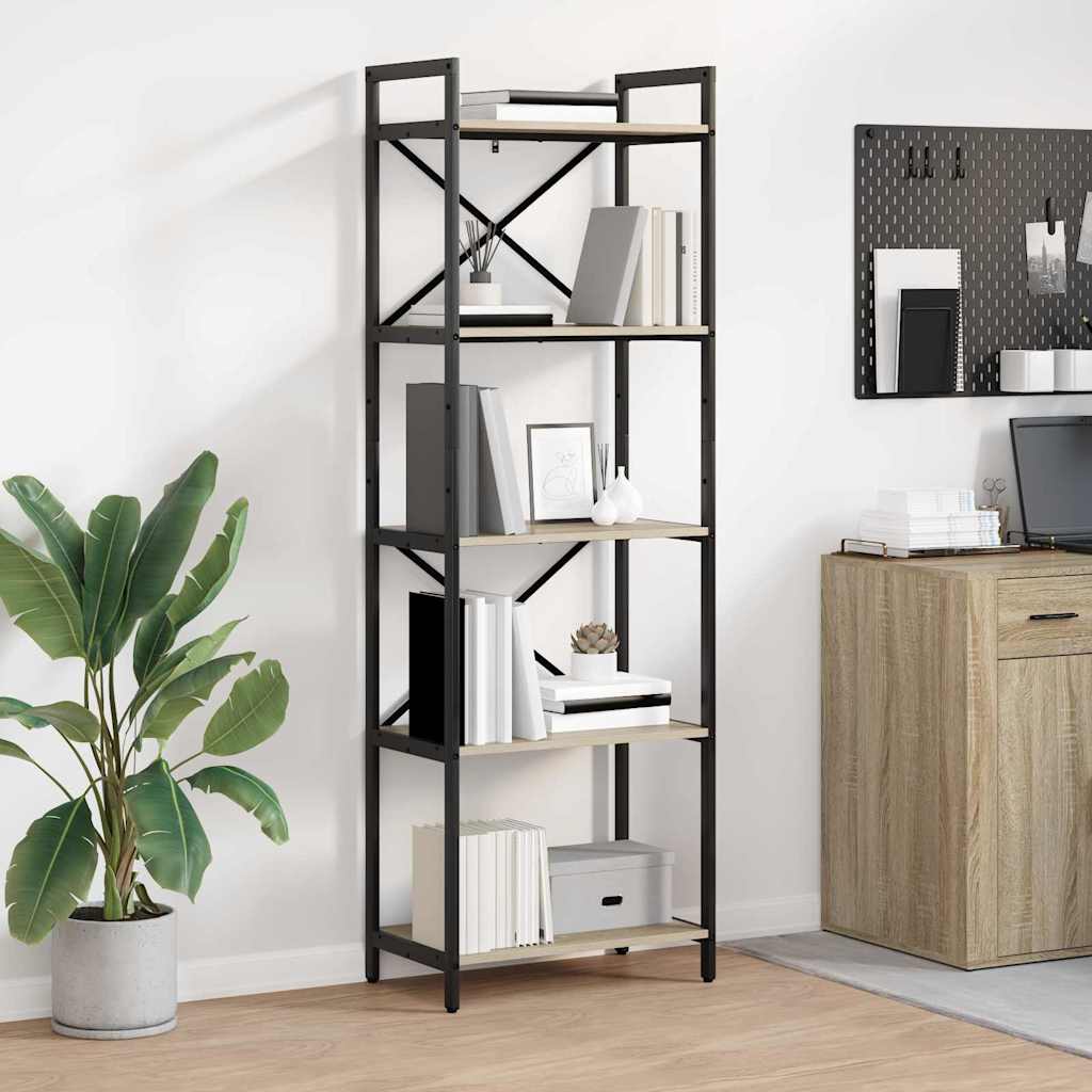 Bookshelf Sonoma Oak 56 x 34 x 171 cm Wood Based Material