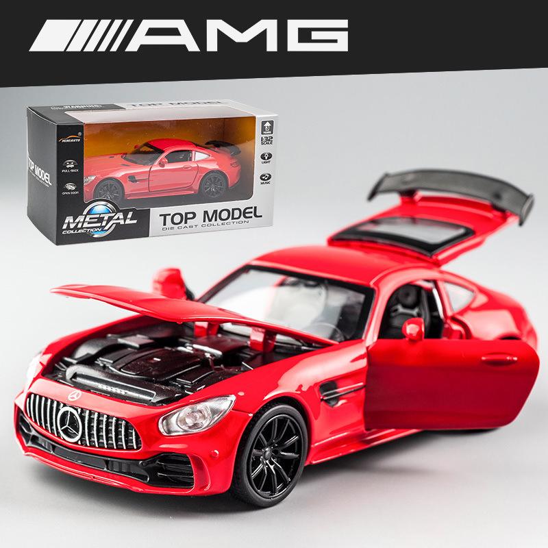 1/32 BENZ AMG GTR Car Model GT Metal Alloy Diecast Car Model Super Car Diecasts & Toy Vehicles Pull Back Car Toys for Children