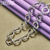 925 Sterling Silver Square Chain 20 Inch Women's Necklace Wedding Fashion Jewelry