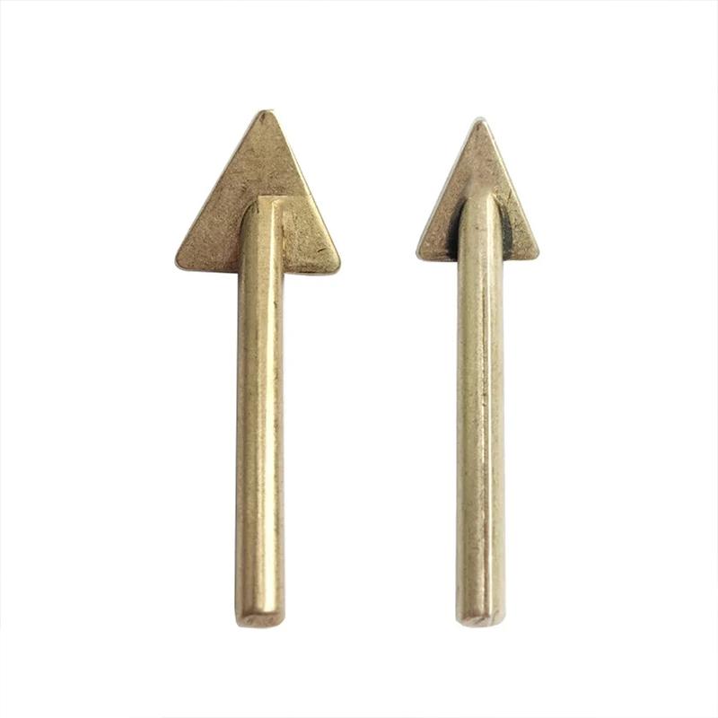 3pcs Plastic Repair Triangle Copper Scraper Flat Head Triangle Soldering Iron Copper Head Leather Raft Repair Wrinkle Iron