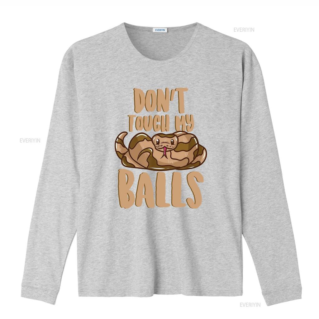 Funny Ball Python Snake Lover T Shirt Dont Touch My Balls Design vintage Washed Stretched Comfortable graphic Breathable homme