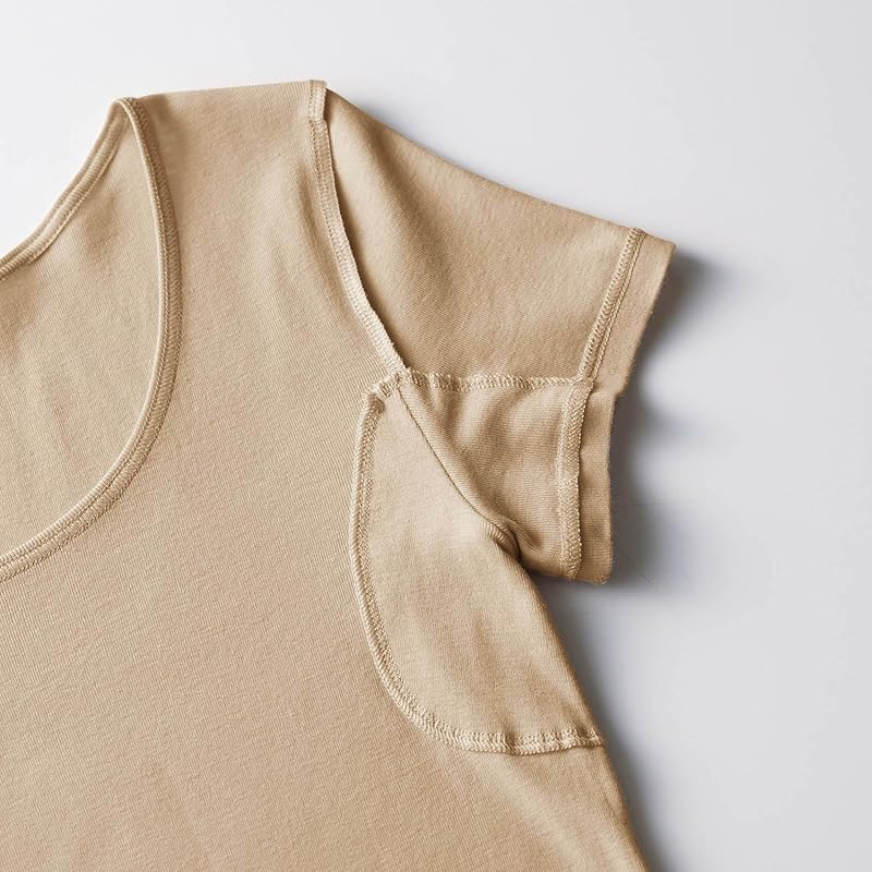 [Belle Maison] inner shirt ladies cotton french sleeves water absorption quick drying deodorant sweat absorbing innerwear salary list olive 4L