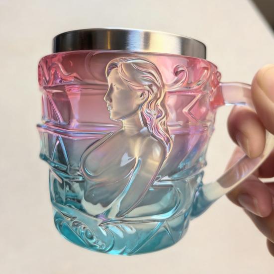 Book Mug 3D Hand-Painted Resin Coffee Mug with Stainless Steel Interior Microwave Dishwasher Safe Literary Cup Unique Gift for Book