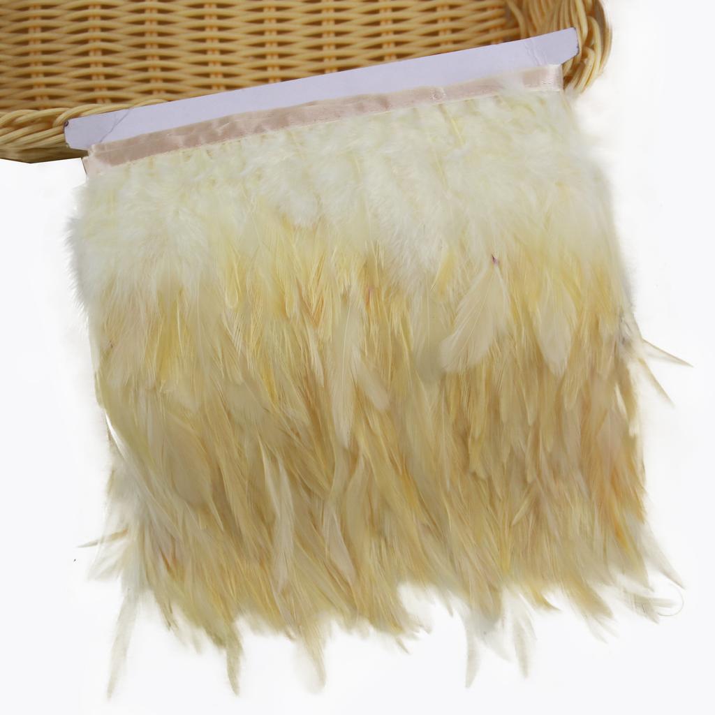 Feather1/5/10 Meter Rooster Chicken Feather Trims 4-6 Inch Natural Feathers for DIY Crafts Costume Clothing Hat Mask Making