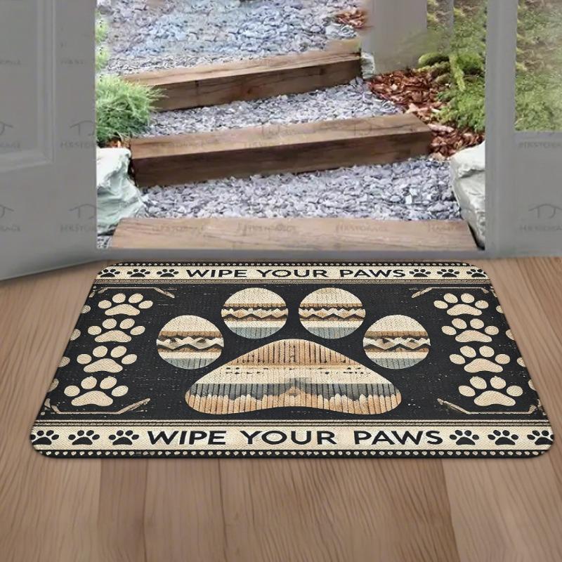 Cute Dog Welcome Doormat Adorable Puppy Design Pet Lover Floor Mat for Cozy Home Entryway Decor