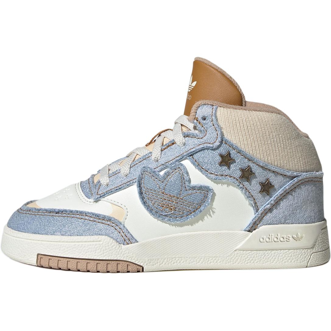 

Adidas Originals DROP STEP XL 2.0 Mid top Kids Skateboarding Shoes White Blue JS2484 33